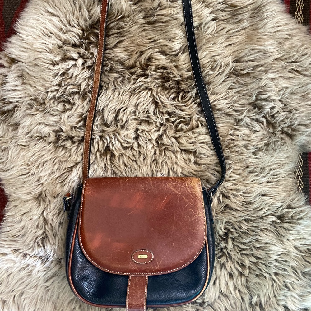 Bally Leather Crossbody Bag. Made in Italy